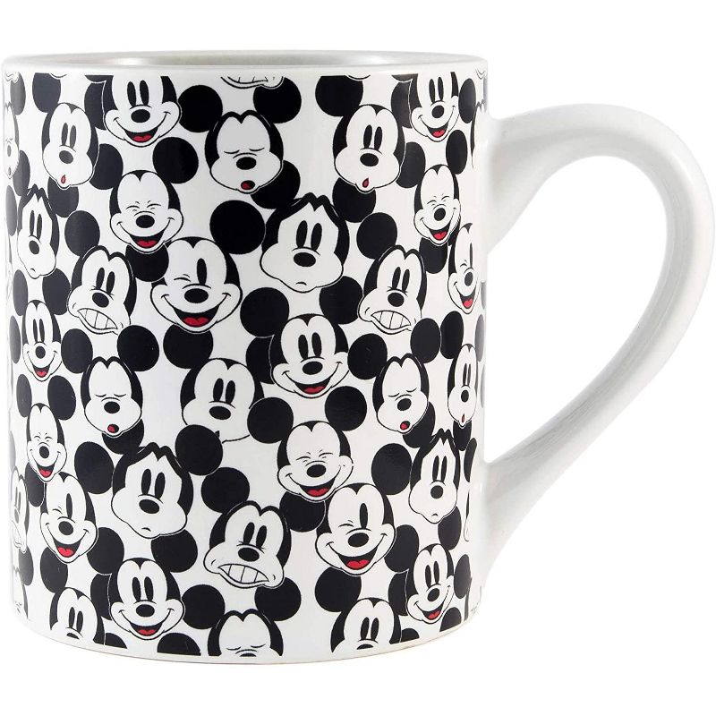 Silver Buffalo Disney Mickey Mouse Allover Faces Ceramic Mug | Holds 14 Ounces, 1 of 4