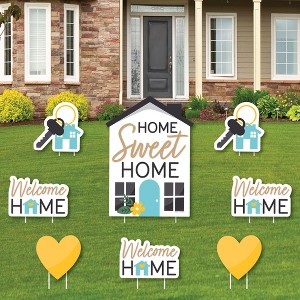 Big Dot of Happiness Welcome Home Housewarming - Yard Sign and Outdoor Lawn Decorations - New Sweet Home Yard Signs - Set of 8 - 1 of 4