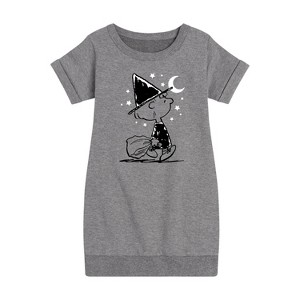 - Peanuts - Sally Witch Graphic Short Sleeve Fleece Dress - 1 of 4