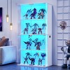 Fredees 66" Lockable Glass Display Cabinet with 3-Color LED Lights and Motion Sensor, 4-Tier Shelves, Ideal for Living Room or Game Room. - 4 of 4