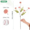 Unique Bargains 5-Heads Artificial Chrysanthemum Ball Flowers Silk Bouquets Real Touch 20 Inch - 3 of 4