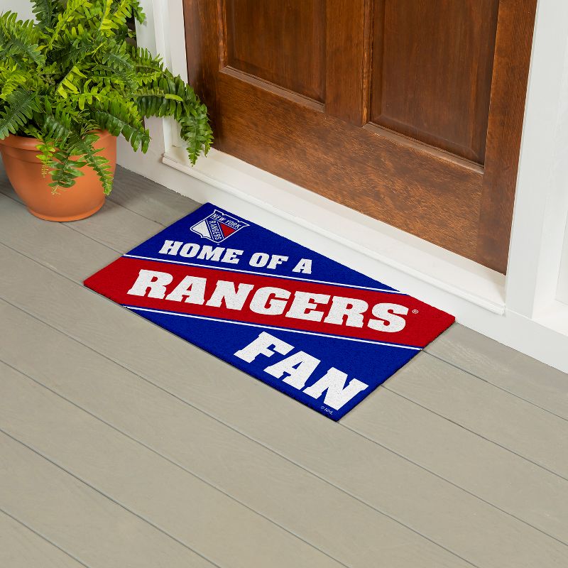 Evergreen New York Rangers Team Turf Mat- 28 x 16 Inches Indoor Outdoor Doormat, 4 of 8