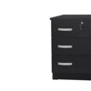 Better Home Products Cindy Wooden 3 Drawer Chest Bedroom Dresser in Black - 3 of 4