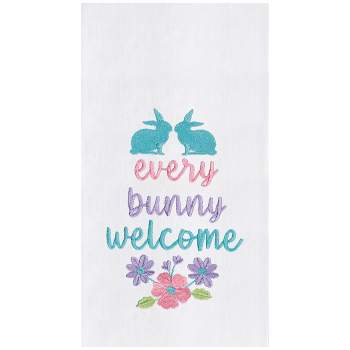 C&F Home Every Bunny Welcome Embroidered Cotton Flour Sack Kitchen Towel