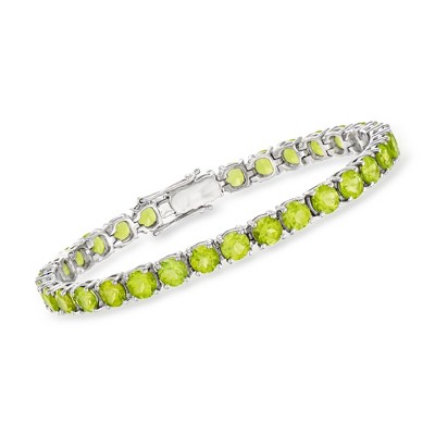 Ross-Simons 16.00 ct. t.w. Peridot Tennis Bracelet in Sterling Silver