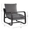 NicBex Polyester Accent Chair,Upholstered Living Room Chairs with High Backrest and Metal Frame,Modren Armchair,Club Chairs for Living Room - 3 of 4