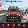 Jojoka 12V Ride On Truck for Kids with Remote Control, 3 Speeds, Bluetooth Music, LED Lights, Safety Belt, Power Wheels Car for Boys Girls - 4 of 4