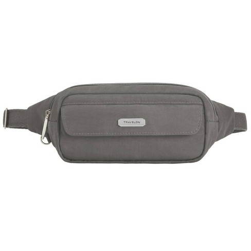 Travelon Essentials Rfid Anti-theft Slim Belt Bag - Gray : Target