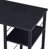 KTMBDW 47 Inches Desk, Computer Desk with 2 Tier Storage, for Gaming Corner Home Office Writing Study, Metal Frame - 3 of 4