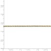 Black Bow Jewelry 1.3mm 10k Yellow Gold Diamond Cut Solid Rope Chain Anklet or Bracelet - 4 of 4
