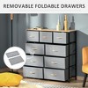 NicBex Drawer Dresser Horizontal Tower Cabinet Organizer Unit Chest of Drawers Easy Pull Fabric Bins with Metal Frame for Hallway - 3 of 4