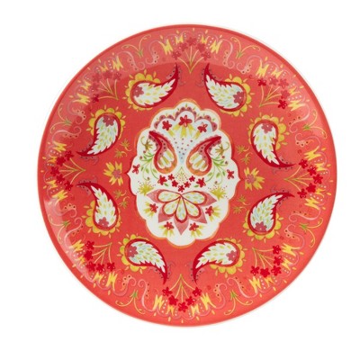 Francesca Assorted Colorful Porcelain Canape Plates Set of 6
