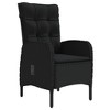vidaXL Patio Dining Set with Cushions Gray and Black Garden Chair 3/5/7 Piece - 55.1" Table Length Black 6 Chairs - 3 of 4