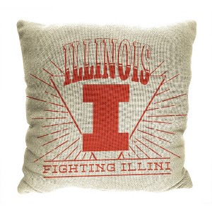 NCAA Illinois Fighting Illini 26 x 26 Woven Tapestry Pillow - 1 of 4