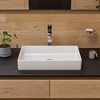 ALFI ABC902-W White 24Inch Modern Rectangular Above Mount Ceramic Sink - 2 of 4