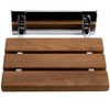ALFI ABS14-PC Polished Chrome 14Inch Folding Teak Wood Shower Seat Bench - 2 of 4
