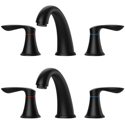 Whizmax Bathroom Faucet,8 Inch Bathroom Faucets for Sink 3 Hole, Widespread Bathroom Faucet with Pop up Drain and cUPC Lead-Free Hose