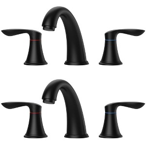 Whizmax Bathroom Faucet,8 Inch Bathroom Faucets for Sink 3 Hole, Widespread Bathroom Faucet with Pop up Drain and cUPC Lead-Free Hose - 1 of 4