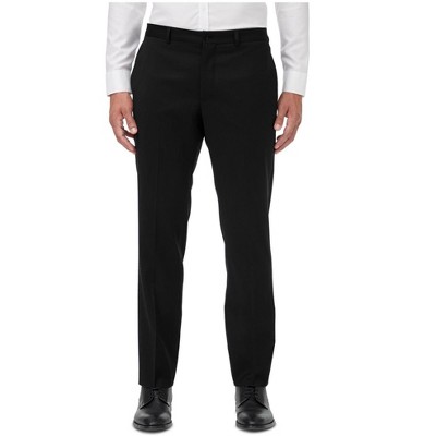Armani Mens Slim Fit Solid Dress Pants Slacks, Black, 32W x 31L
