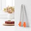 Unique Bargains Pcs Food Tongs Glove-Shaped Ice & Food Tongs Dishwasher Safe Stainless Steel Silicone 5 Inch 1 Pcs - 2 of 3