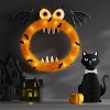 19.5" Animated Monster Wreath Halloween Decorative Prop Orange - Hyde and EEK! Boutique™ - 2 of 4