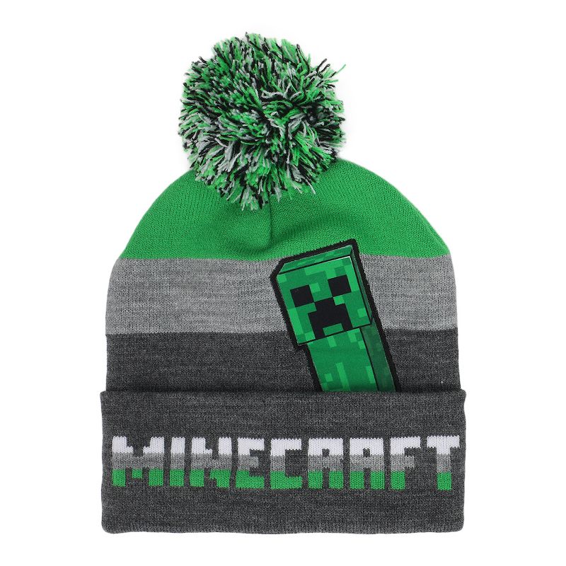 Minecraft Creeper Character Youth Beanie and Gloves Set, 2 of 5