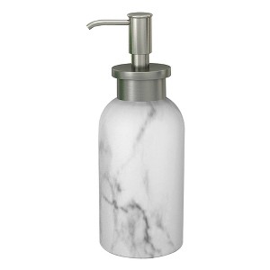 Nu Steel Misty Silver Collection Lotion and Soap Dispenser : Microfiber, Machine Washable, Non-Slip Backing - 1 of 4