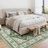 Washable Rug Vintage Distressed Non-Slip Foldable Low Pile Traditional Indoor Carpet for Living Room Bedroom Office - 2 of 4