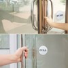 Unique Bargains Round Self-Adhesive Decor Home Business Push Pull Door Sign 8 Pcs - 4 of 4