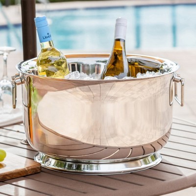 Sol Living 4.3 Gallon Stainless Steel Beverage Tub with Handles