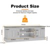 Garvee Farmhouse TV Stand for 65 in TVs,Entertainment Center with Storage Cabinets for Living Room Office 61 * 17.7 * 21.7 in - 2 of 4