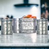 Amici Home Rustic Kitchen Coffee, Sugar, and Bread Relief Galvanized Metal Storage Canister, Food Safe, Set of 3, 76 & 288 Ounce - 3 of 4