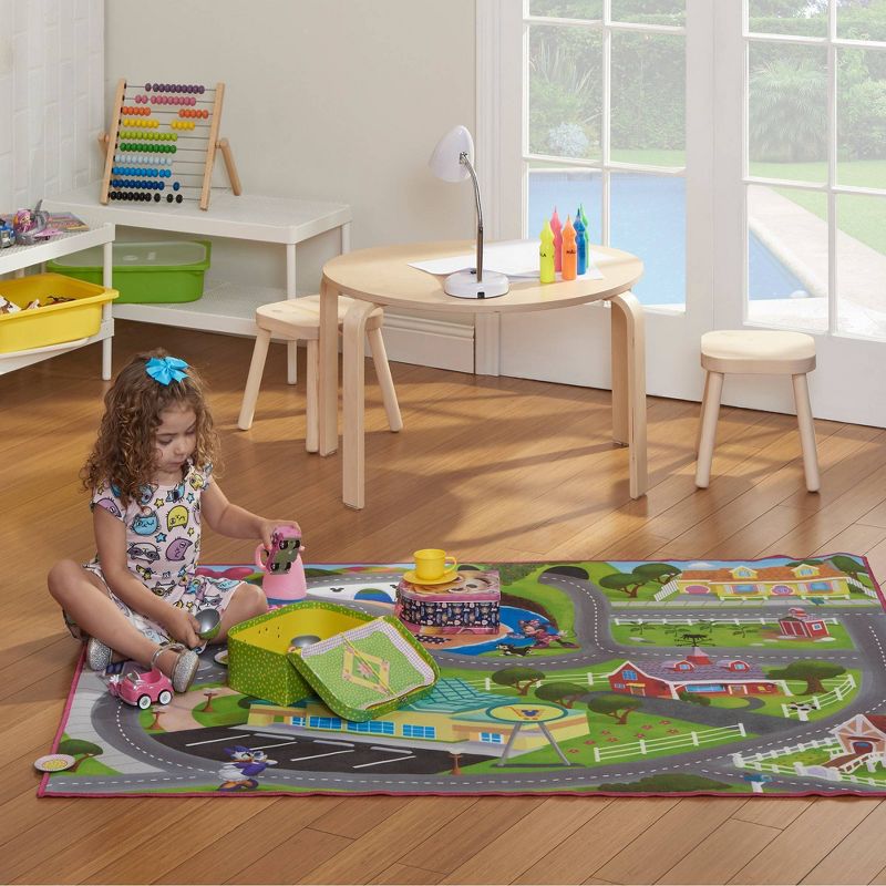 4&#34;x6&#34; Disney Minnie Mouse Road Play Youth Digital Printed Kids&#39; Area Rug, 2 of 5