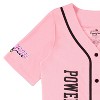 Ladies Powerpuff Girls Baseball Jersey - Powerpuff Mesh Button Down Baseball Jersey - Blossom Bubble and Buttercup Shirt - 3 of 4