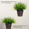 Aoibox 12 Bundles Artificial Plants Outdoor Fake Monkey Grass with Flowers for Pot UV Resistant Plant Decor for Window Garden Patio Hanging Planter - 3 of 4