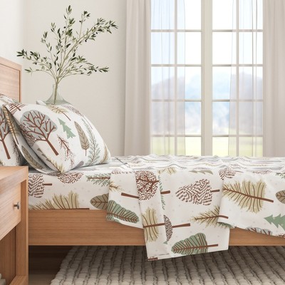 100% Cotton Outdoor Print Flannel Sheet Set - Great Bay Home