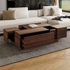 KIGFTSOD Rectangular Sliding Top Coffee Table with 2 Drawers and 2 Hidden Storage for Living Room - 4 of 4