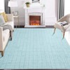 Washable Modern Plaid Printed Rug Non Slip Low Pile Rug Soft Contemporary Throw Floor Cover Foldable Indoor Carpet for Living Room Bedroom - 2 of 4