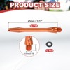 Unique Bargains 2BA Thread Aluminum Dart Shafts with Rubber Rings for Steel Tip 12 Pcs - 2 of 4