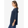 Woman Within Women's Plus Size Perfect Three-Quarter Sleeve Boatneck Tee - 4 of 4
