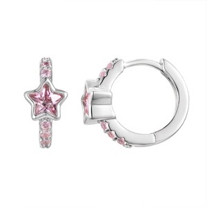 Junior Jewels Sterling Silver Children's Star Huggie Earrings - 1 of 2