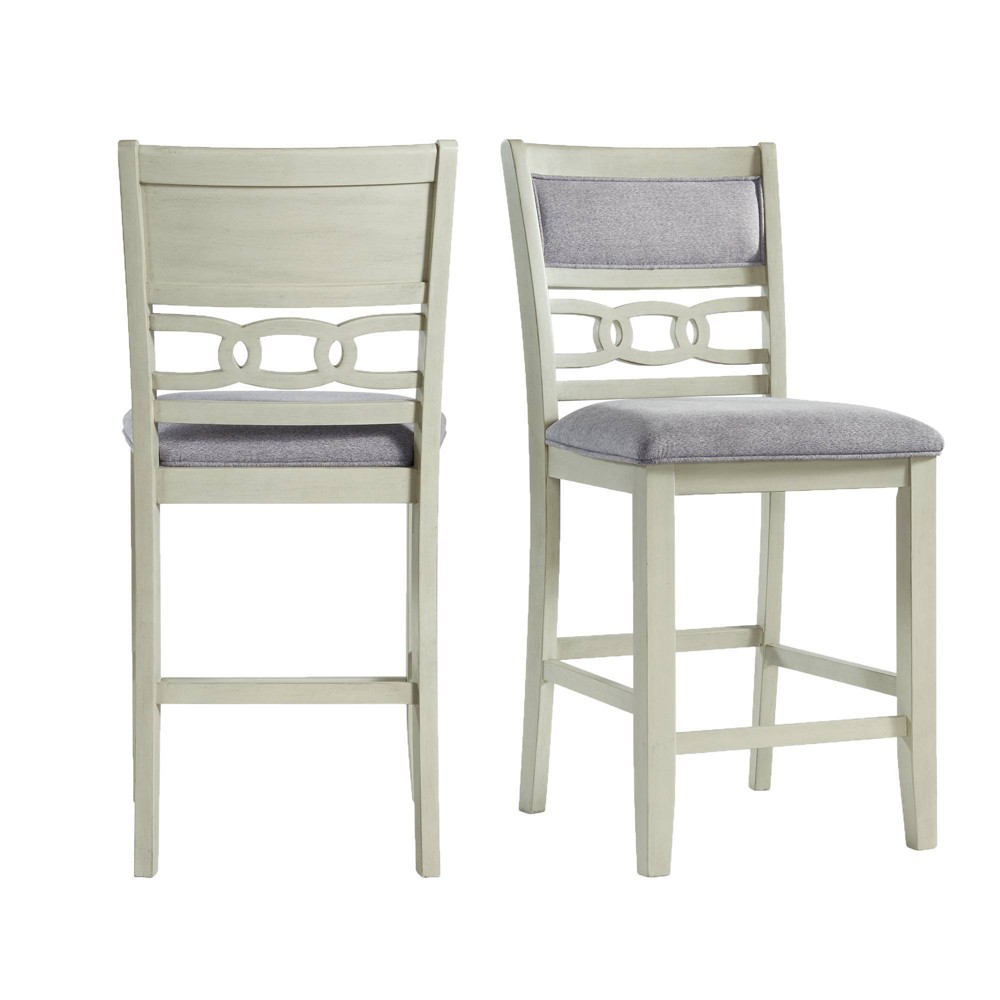 Photos - Chair Set of 2 Taylor Counter Height Barstools Beige - Picket House Furnishings