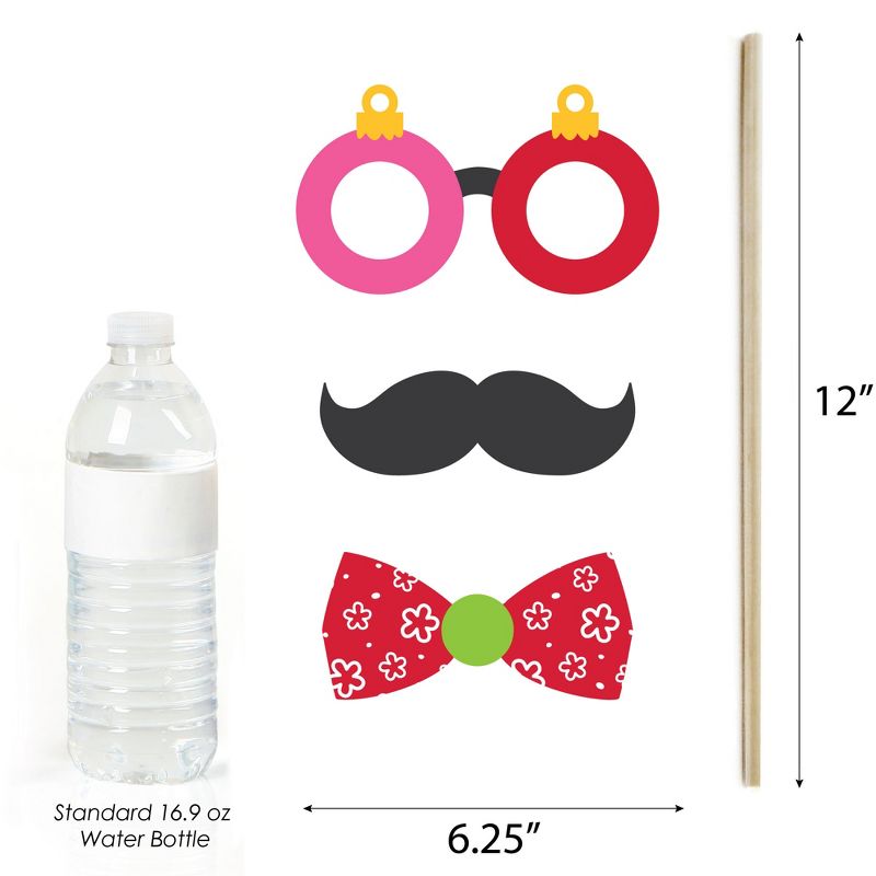Big Dot of Happiness Tropical Christmas - Beach Santa Holiday Party Photo Booth Props Kit - 20 Count, 5 of 7
