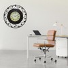 Clockswise 36" Extra large Decorative Vintage Roman Numerical Wall Clock with Black Metal Leaf Design Frame, for Dining, Living Room, or Kitchen - 2 of 4