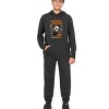 Everyday Kids “Snackin’ & Spookin’” Pullover Halloween Hoodie – Skeleton Trick-or-Treater with Candy Bag – Cozy Fall Sweatshirt for Boys, Black - 2 of 3