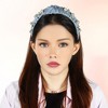 Unique Bargains Women's Pearly Crystal Knotted Women Headband Light Blue 1 Pc - 2 of 4