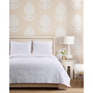 Greenland Home Fashions Cameo Whisper White Quilt Set - 1 of 1