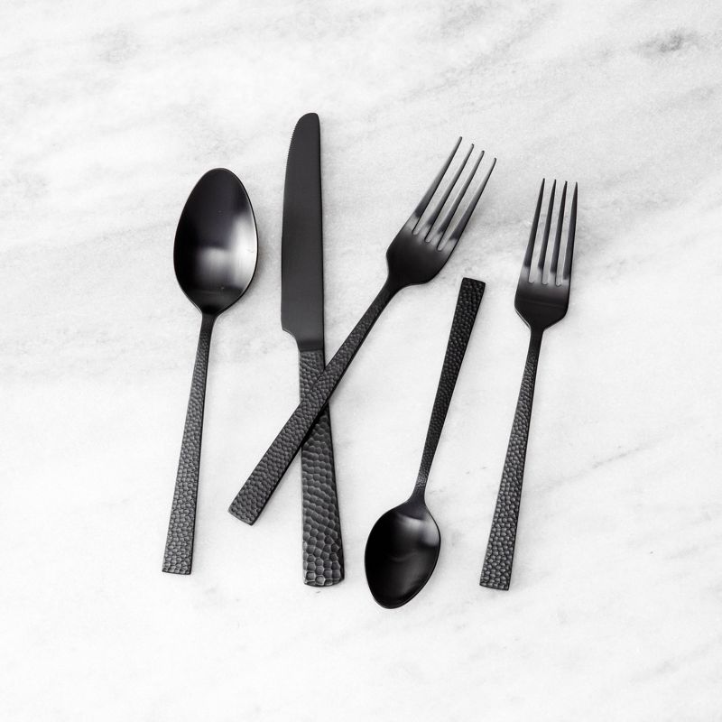20pc Stainless Steel Nomad Silverware Set Black - Fortessa Tableware Solutions, 2 of 4