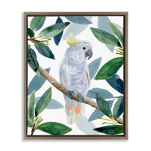 Stupell Industries Tropical Cockatoo & Greenery Floating Frame Canvas Art - 1 of 4