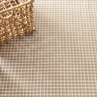 Wheat Geometric 9' x 12' Synthetic Flat Woven Rug